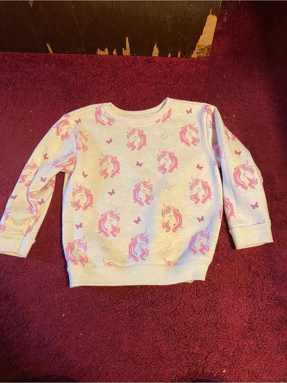 Garanimals Cream Sweatshirt with Pink Unicorns